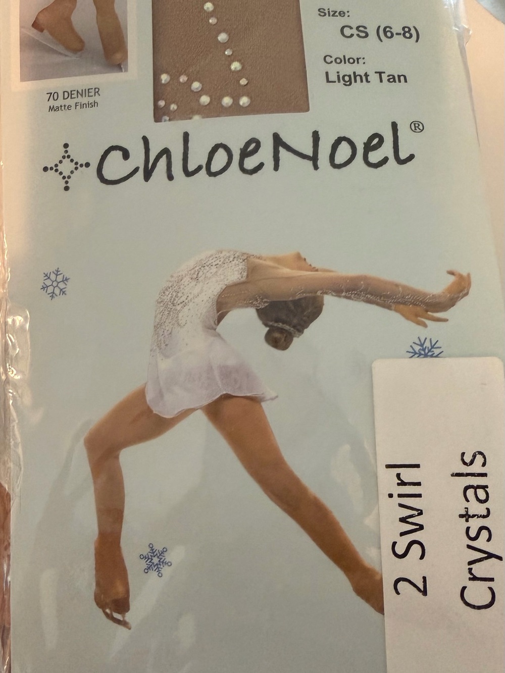 Brand New Chloe Noel Light Tan Tights with Crystals
